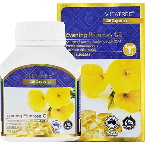 Viên uống Vitatree Evening Primrose Oil tinh dầu hoa anh thảo hỗ trợ làm đẹp da