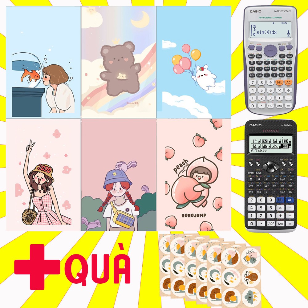Miếng decal dán máy tính cầm tay casio/vinacal có in hình theo yêu cầu