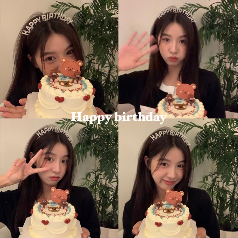 Băng Đô Chữ Happy Birthday Đính Đá Lấp Lánh