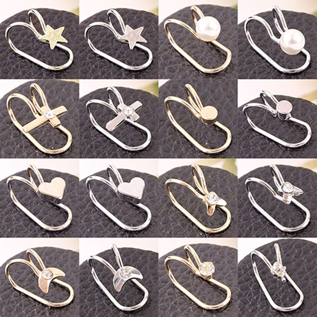 Khuyên đeo vành tai thiết kế đơn giản đính đá thời trang cho nữ