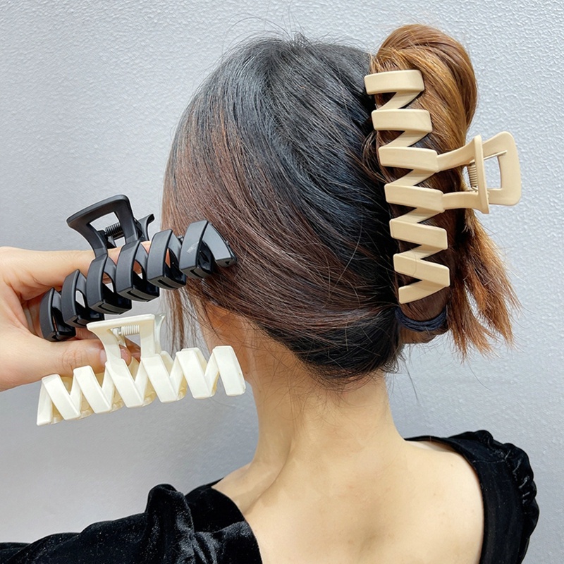 Kẹp Tóc Kiểu Gợn Sóng Màu Sắc Đơn Giản Dành Cho Nữ