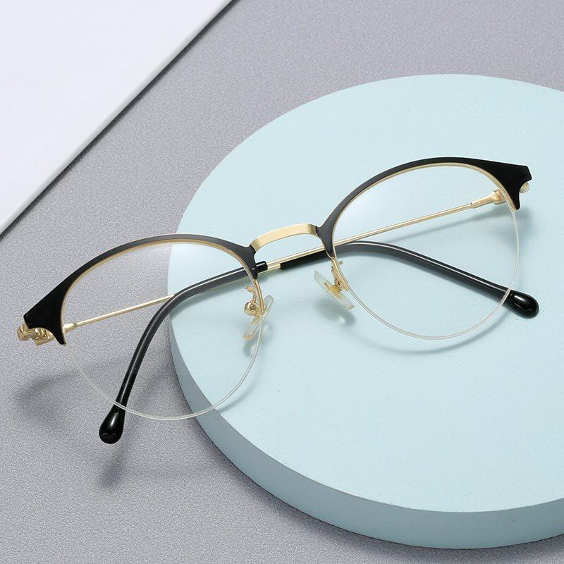 Mắt Kính Form Tròn có thể thay tròng Thời Trang Phong Cách Hàn Quốc Hot Trend - Hata24h