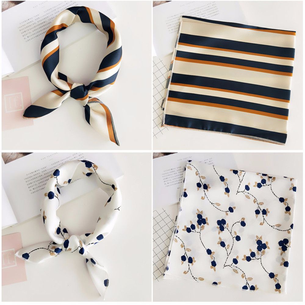 Khăn lụa quấn cổ phong cách retro