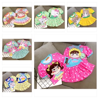 Set quần váy hình ngố siêu cưng bé gái-set váy bé gái