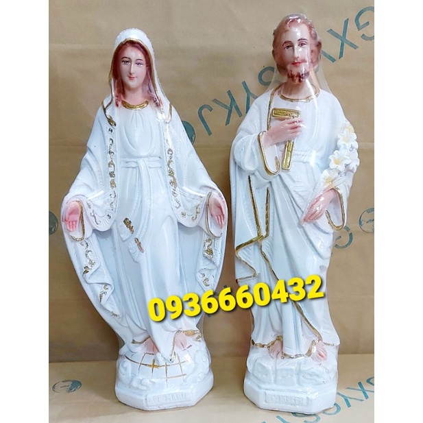 COMBO 2 TƯỢNG ĐỨC MẸ VÀ THÁNH GIUSE 30CM TƯỢNG COMPOSITE CÔNG GIÁO