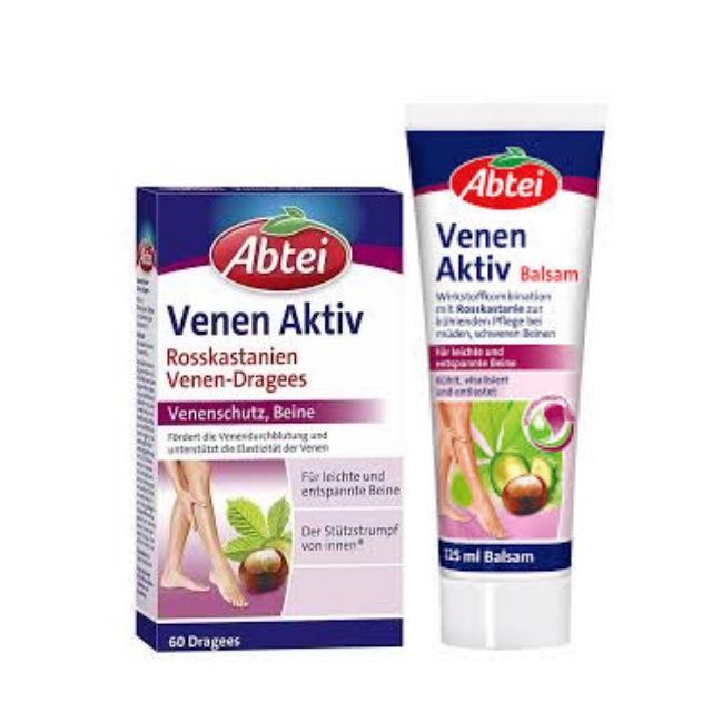 Kem Bôi giãn tĩnh mạch Abtei Venen Aktiv 125ML - Giảm suy giãn , bền vững thành mạch