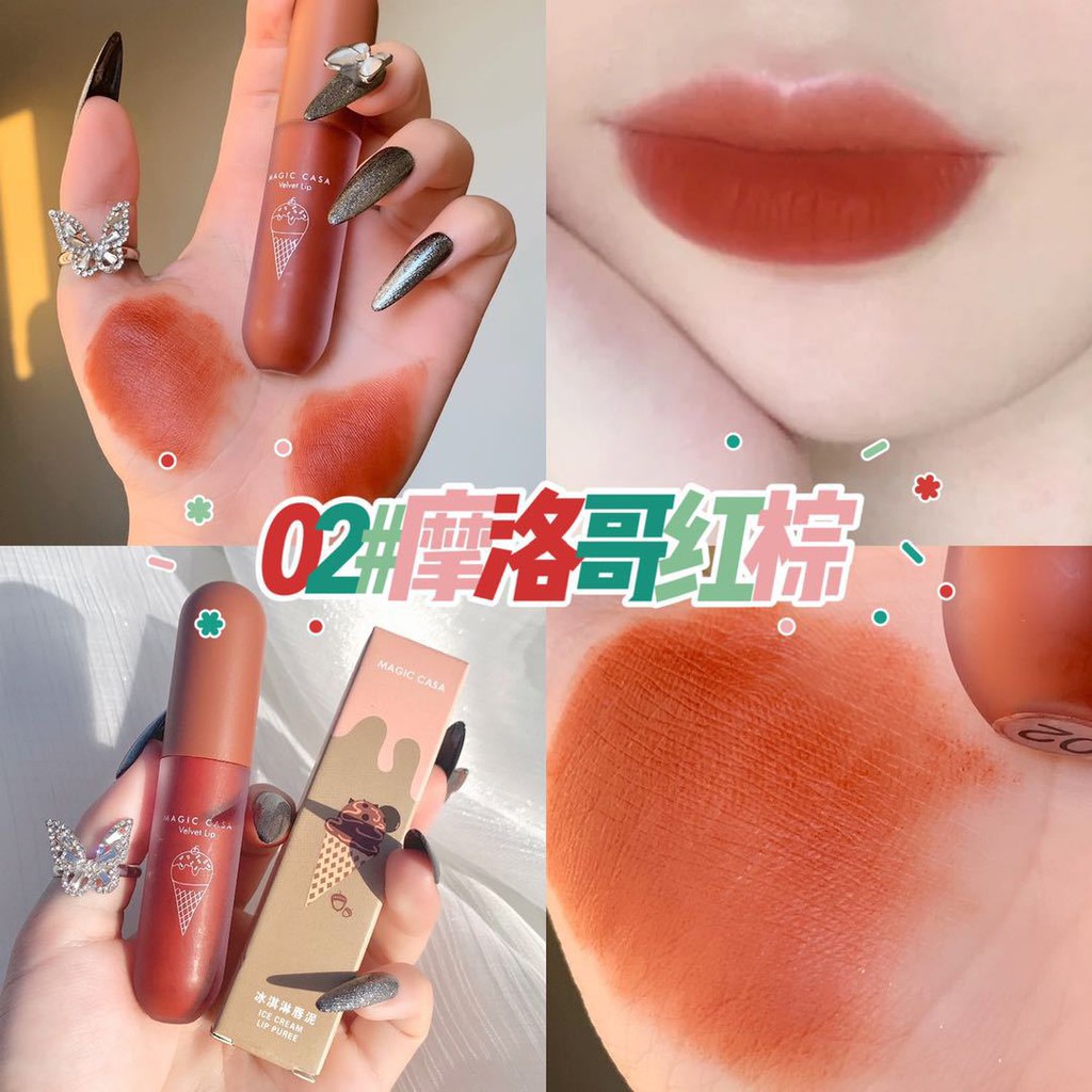 Son kem lì tint bóng đá băng MAGIC CASA mềm môi căng mọng môi | BigBuy360 - bigbuy360.vn