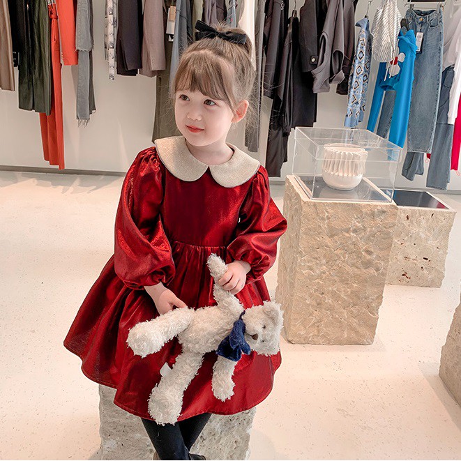 [HÀNG LOẠI 1] Đầm Gấm Lót Nỉ Nhẹ Hàng Quảng Châu Cao Cấp Cho Bé Gái Candy House - Váy Cho Bé 4-8 Tuổi Diện Tết