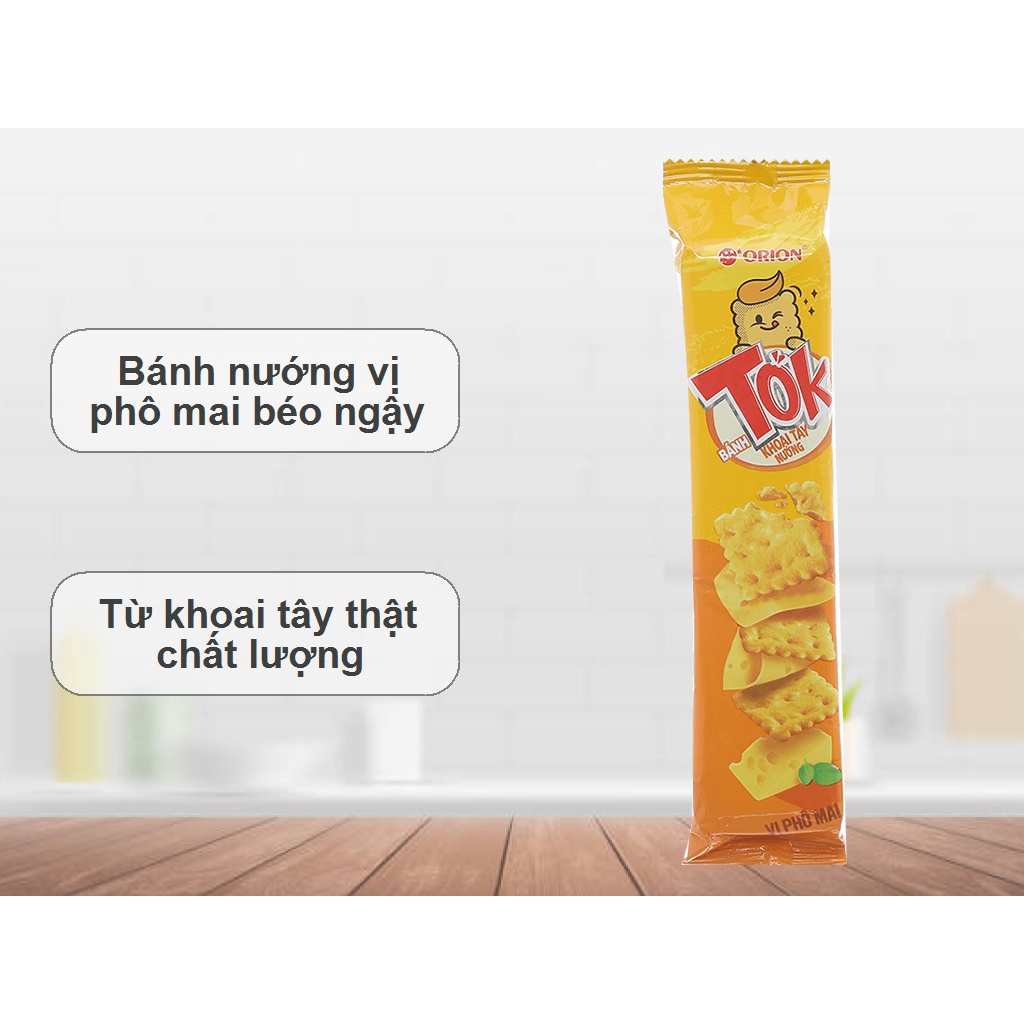 Bánh khoai tây nướng vị phô mai / tảo biển / bò TOK cây 38.5g