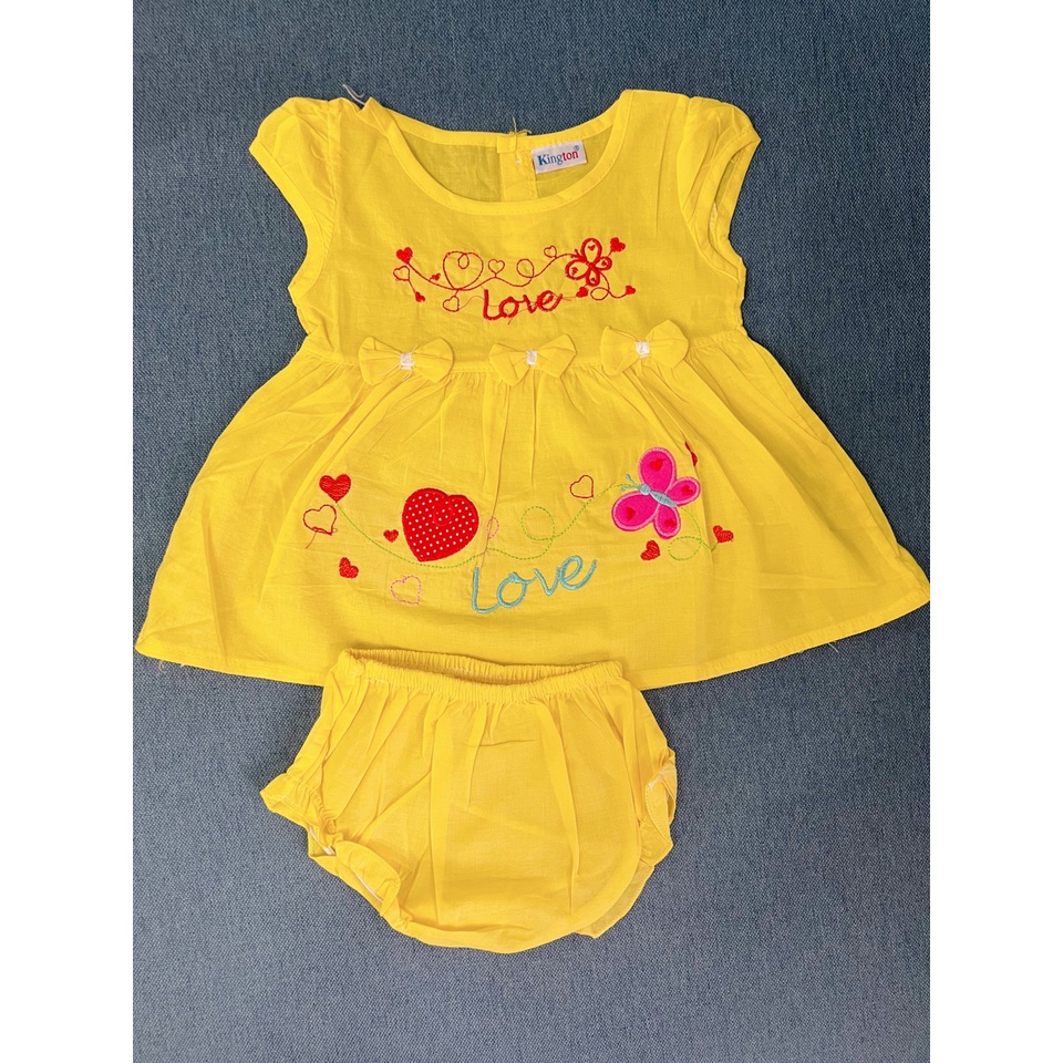 Váy, đầm bé gái mùa hè chất cotton thoáng mát nhiều hoạt tiết dễ thương kèm quần chip