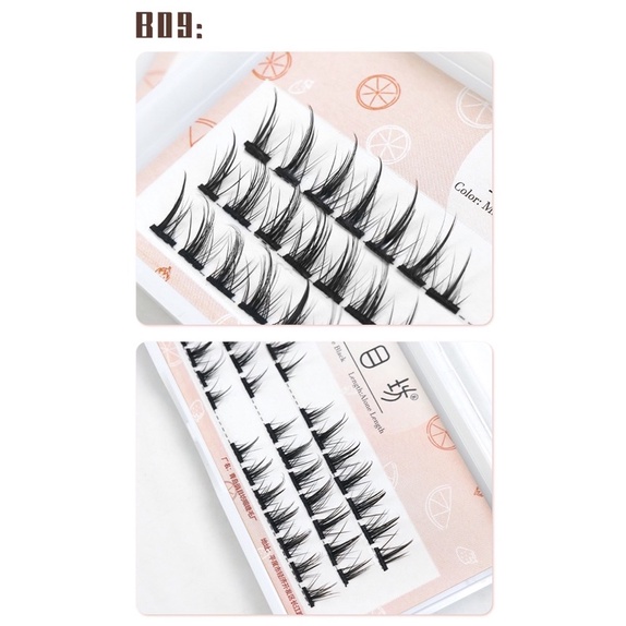 Lông Mi Giả Tự Nối Tách Sợi Dáng Chùm Dày B09 Mix Size 5-14mm