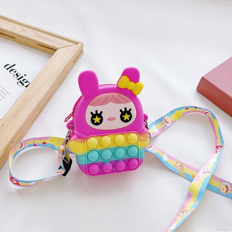 Túi đeo vai hình thỏ bằng silicon dễ thương cho bé chất lượng cao