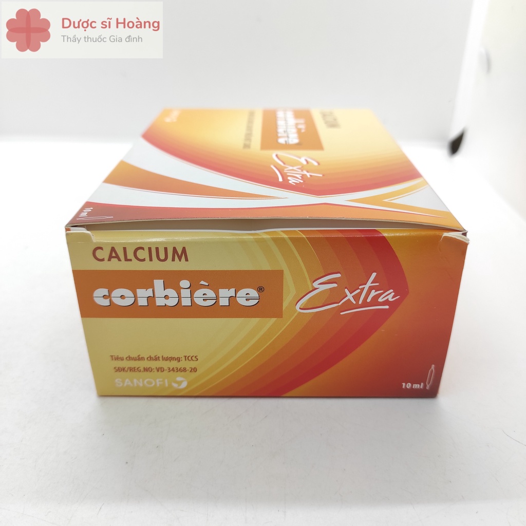 Calcium Corbiere EXTRA Mẫu Mới - Ống Uống Bổ Sung Canxi- Hộp 30 ống 10ml