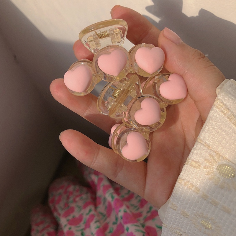 Kẹp Tóc Nhỏ Hình Trái Tim Màu Hồng Dễ Thương Cho Bé Gái