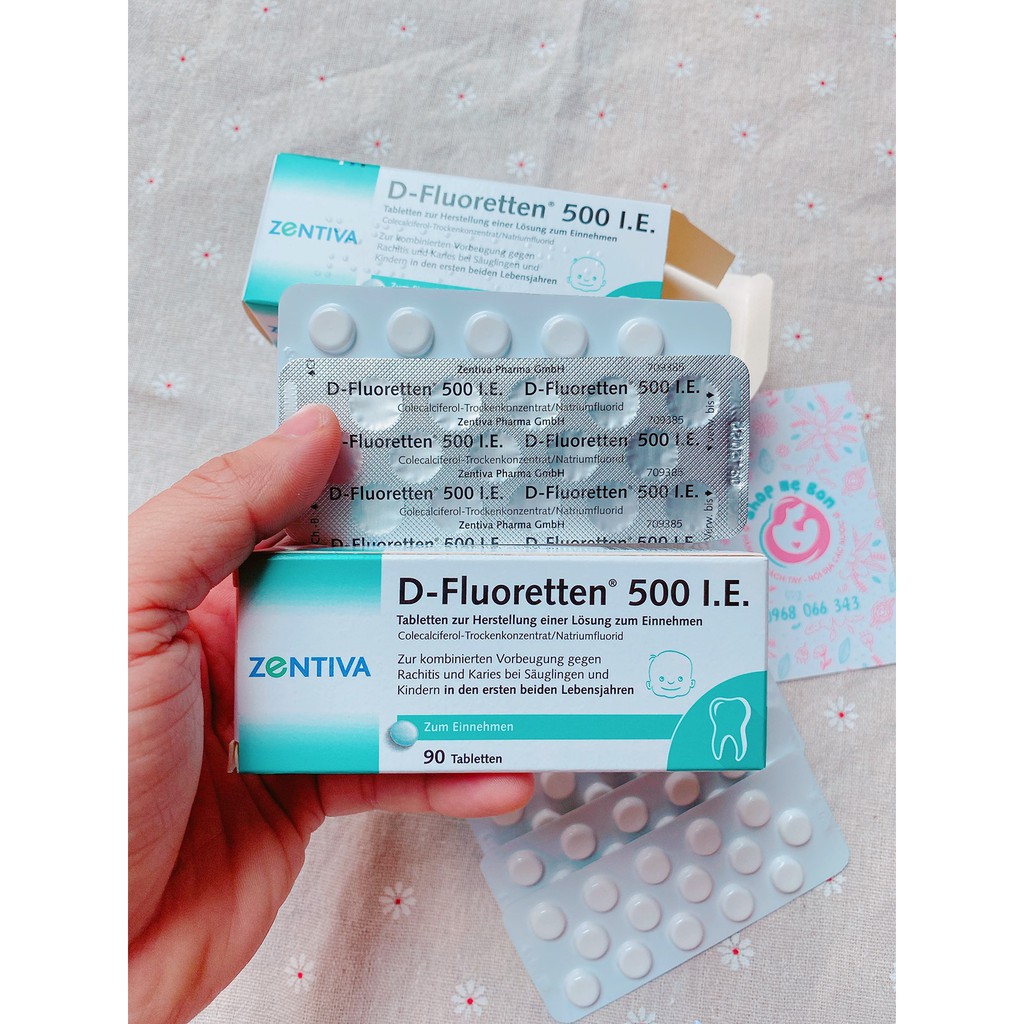 Vitamin D fluo Zentiva Fluoretten 500 IE 90 viên - Đức