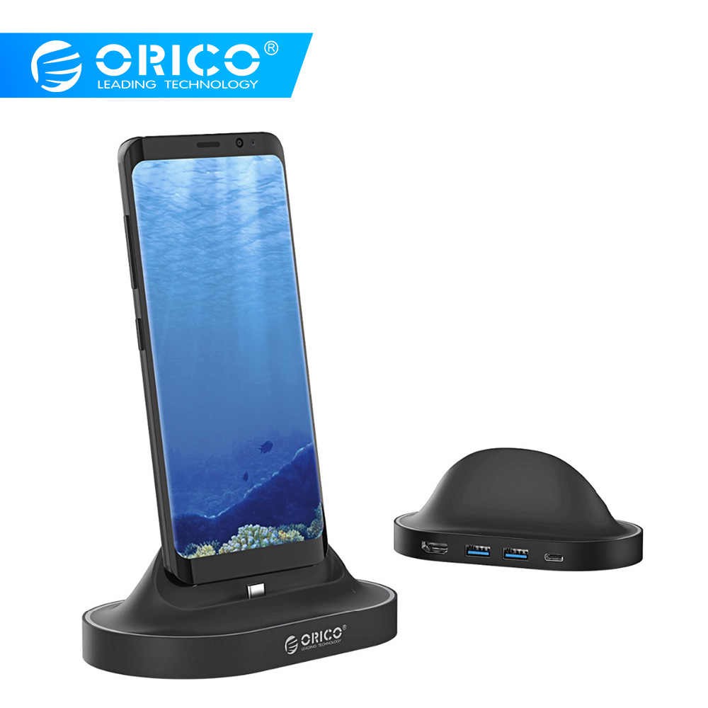 Dock chuyển đổi điện thoại Type C sang Cổng HDMI-USB 3.0-TYPE C Orico XC-402- Hàng Chính Hãng