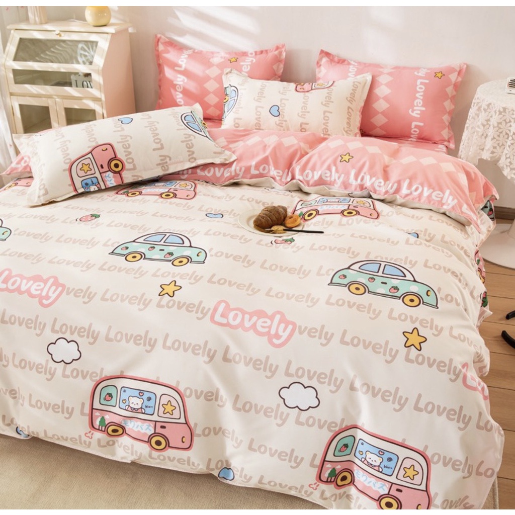 Bộ chăn ga gối cotton poly nhập khẩu set  vỏ chăn ga gối mềm mịn | BigBuy360 - bigbuy360.vn