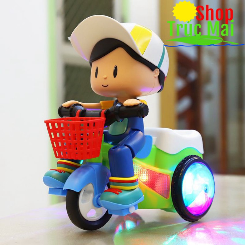 Bé Tập đạp xe xe đạp vui nhộn đồ chơi cho bé đèn trung thu