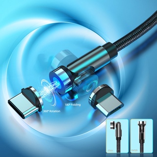 Cáp Sạc Nhanh 3A 540 Độ Cổng Micro USB Type C
