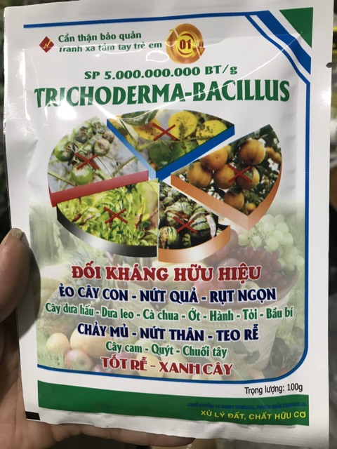 Chế phẩm hữu cơ vi sinh Trichoderma Bacilius gói 100g