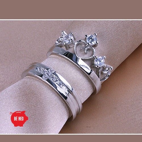 Tặng quà, tặng hộp - Nhẫn cặp công chúa hoàng tử BHN16 | BigBuy360 - bigbuy360.vn