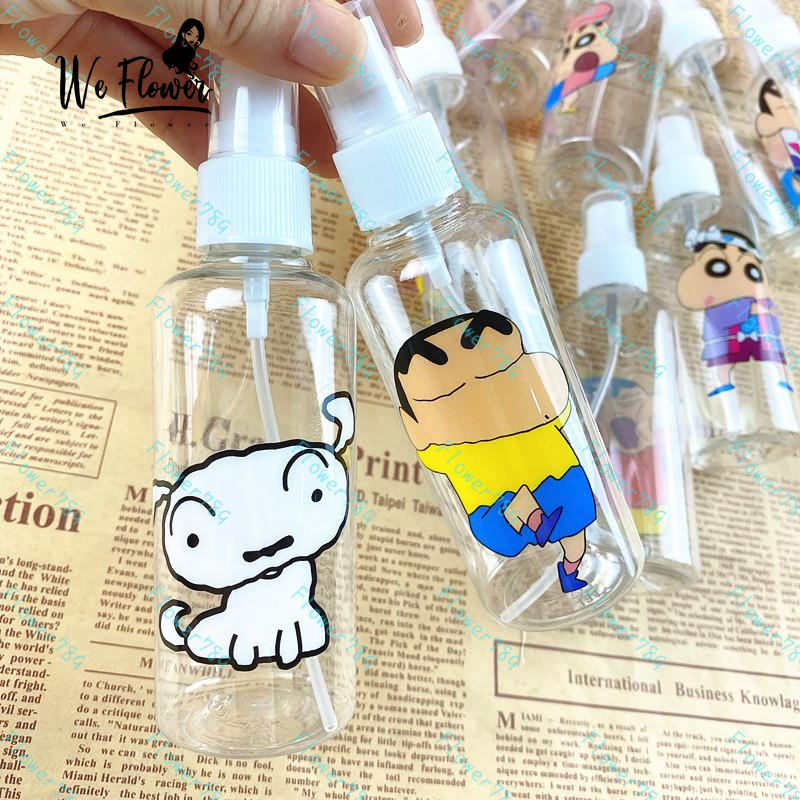 Chai xịt chiết bằng nhựa trong suốt họa tiết hoạt hình đáng yêu 100ml