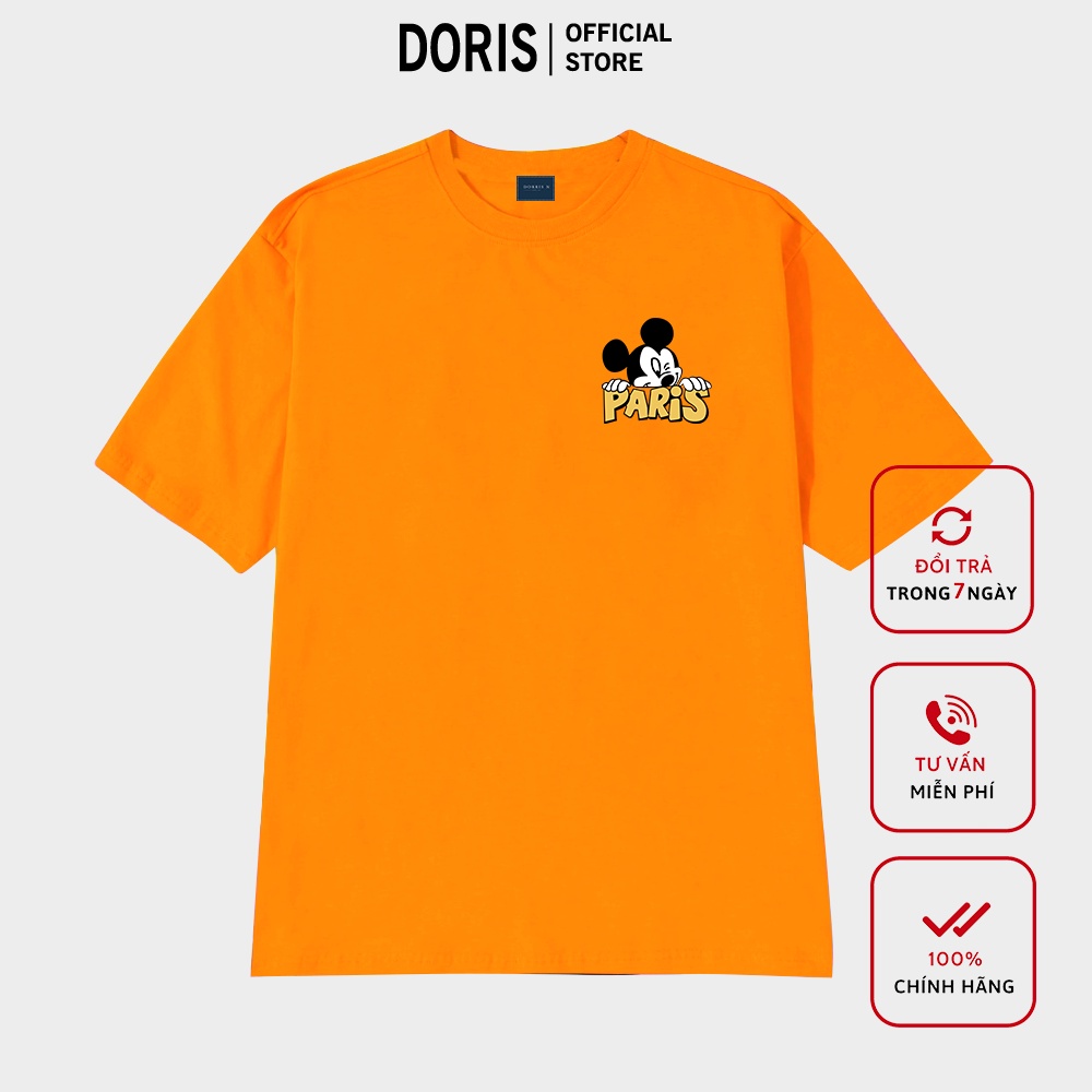 [Mã DORRT8250 giảm 250k] Áo thun MICKEY PARIS  cotton 100% form rộng co giãn 4 chều nhiều màu dễ phối đồ