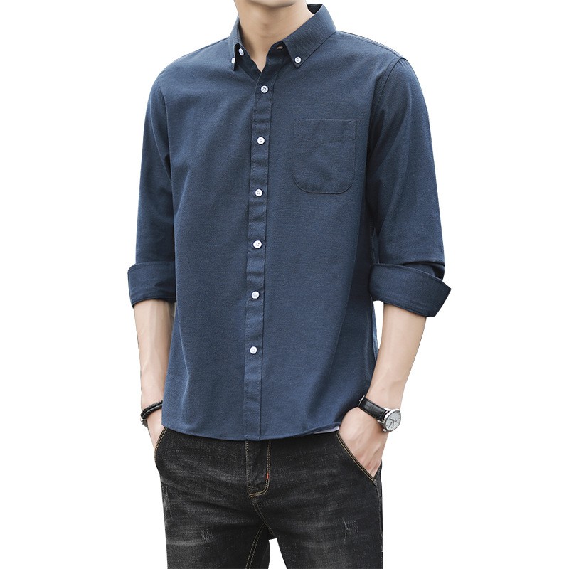 Áo Sơ Mi Nam Dài Tay Công Sở Cao Cấp Phom Chuẩn Vải Mềm Mặc Mát Không Nhăn Kiểu Dáng Hàn Quốc NN03