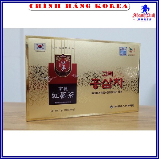 Trà Hồng Sâm Hàn Quốc Cao Cấp, Hộp 100 gói  x 3gr