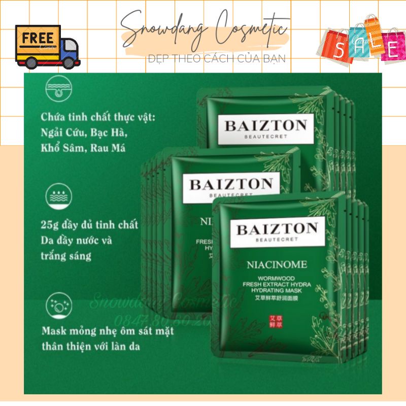 Mặt nạ thảo mộc baizton giảm mụn sáng da