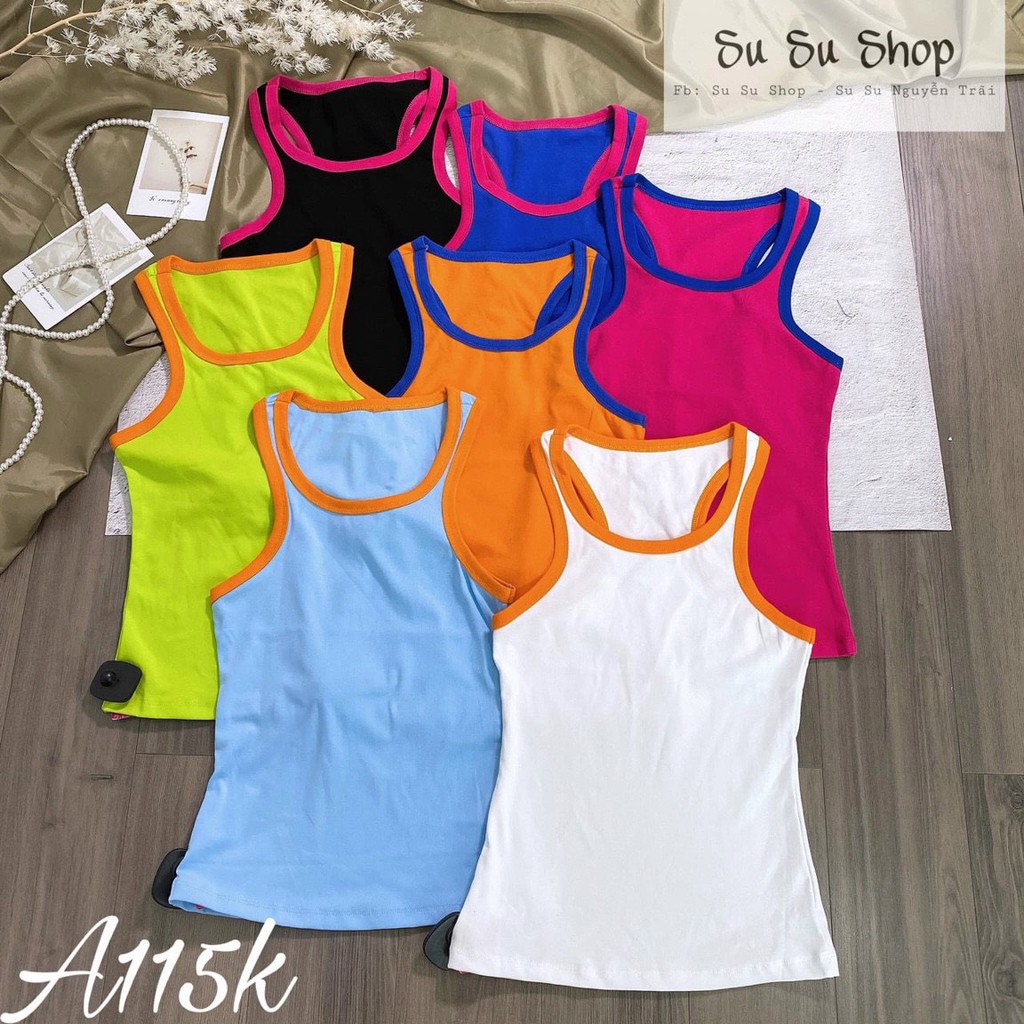 áo ba lỗ viền màu