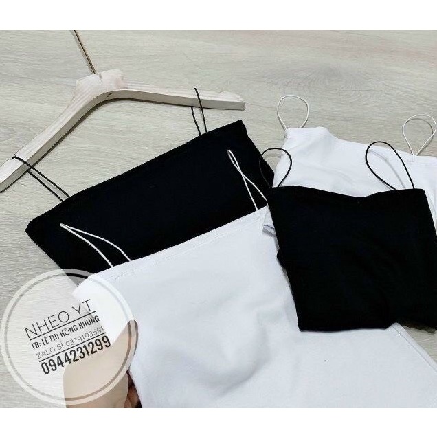 Áo 2 dây nữ Shynstores - áo ống 2 dây sợi bún vải tăm co giãn