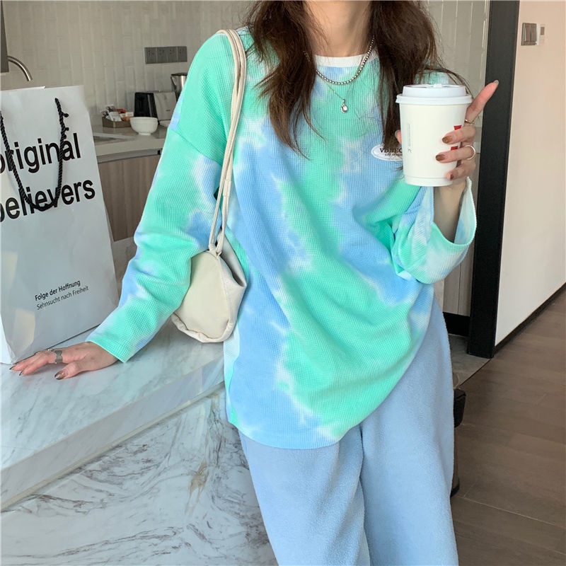 Áo Thun Dài Tay In Chữ Cá Tính Theo Phong Cách Xuân Thu Dành Cho Nữ