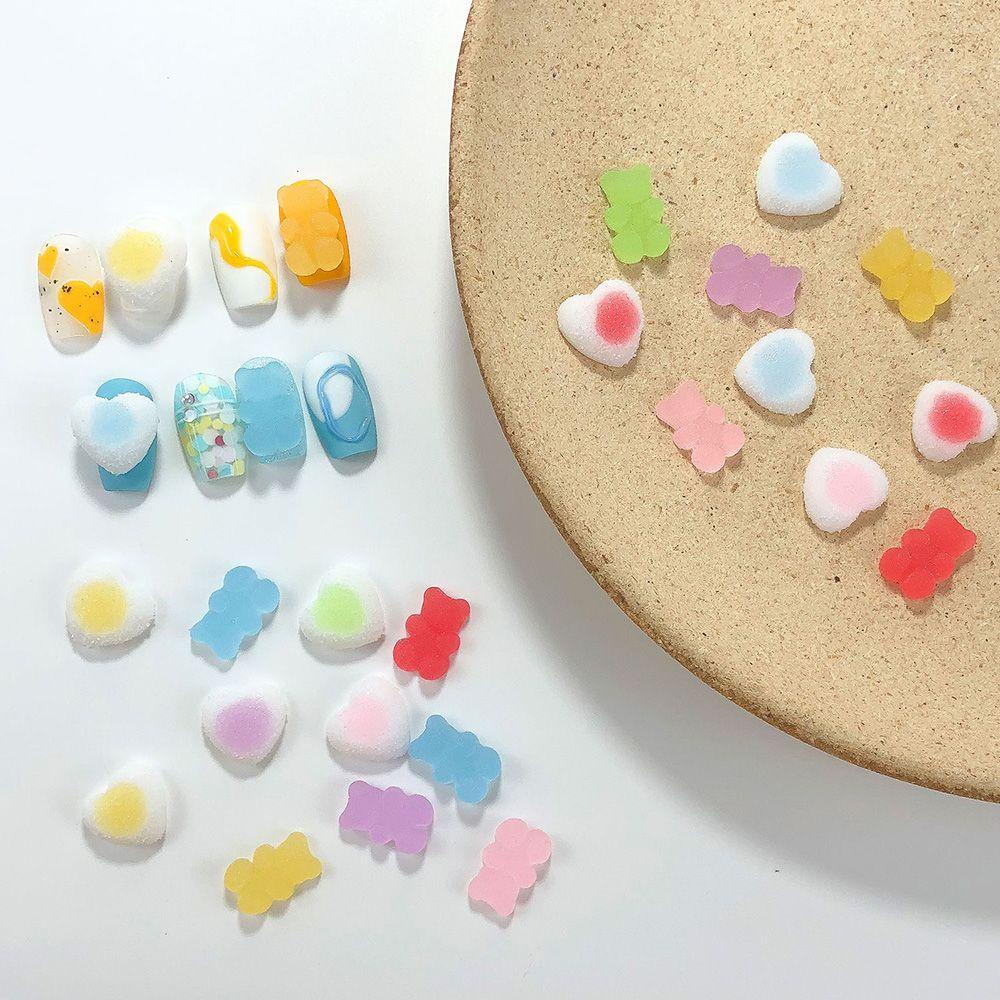Phụ Kiện Trang Trí Móng Tay 3D DIY Hình Gấu Gummy Đáng Yêu