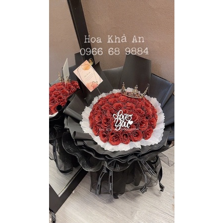 Bó hoa nhũ 50bông bó giấy Xốp Hàn xịn. Tặng full phụ kiện