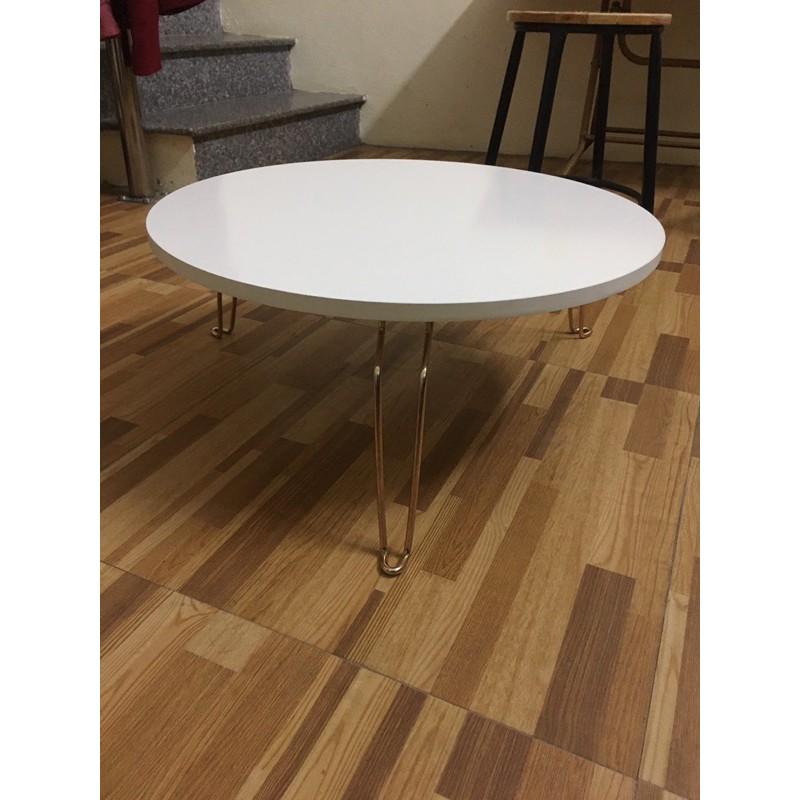 Bàn ăn, bàn trà mặt trắng chân thấp Gem Decor