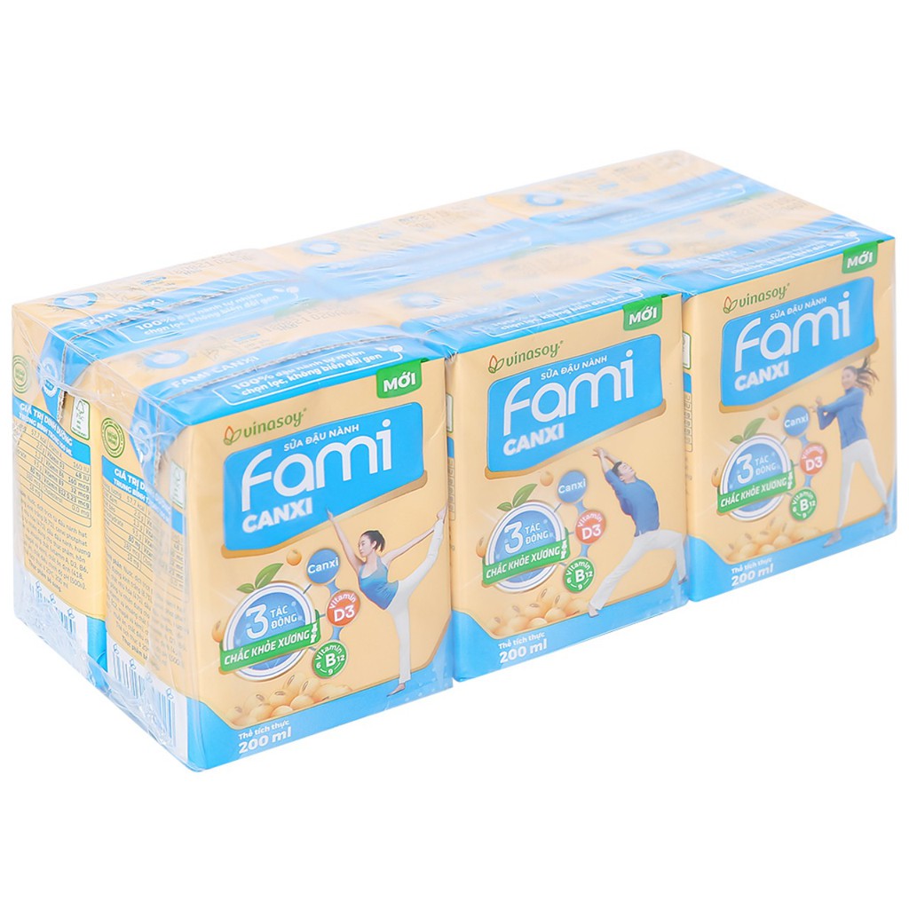 Sữa Đậu Nành Fami Vinasoy Lốc 6 Hộp x 200ml