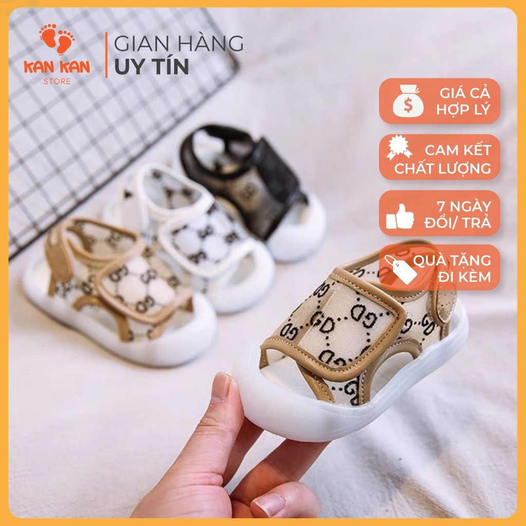 Dép Sandal Quai Hậu Cho Bé Trai KA078 Dép Xăng Đan Có Quai Đi Học Trẻ Em Nhẹ Êm KanKanStore