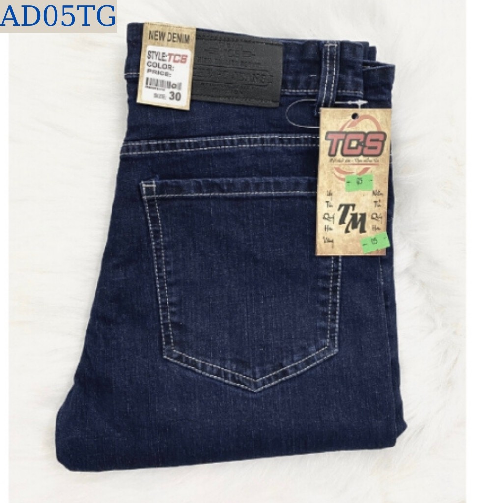 Quần Jean Nam Chất Bò VNXK AD05TG Xanh Trơn Cao Cấp Trẻ Trung Cá Tính (44-70KG) | BigBuy360 - bigbuy360.vn