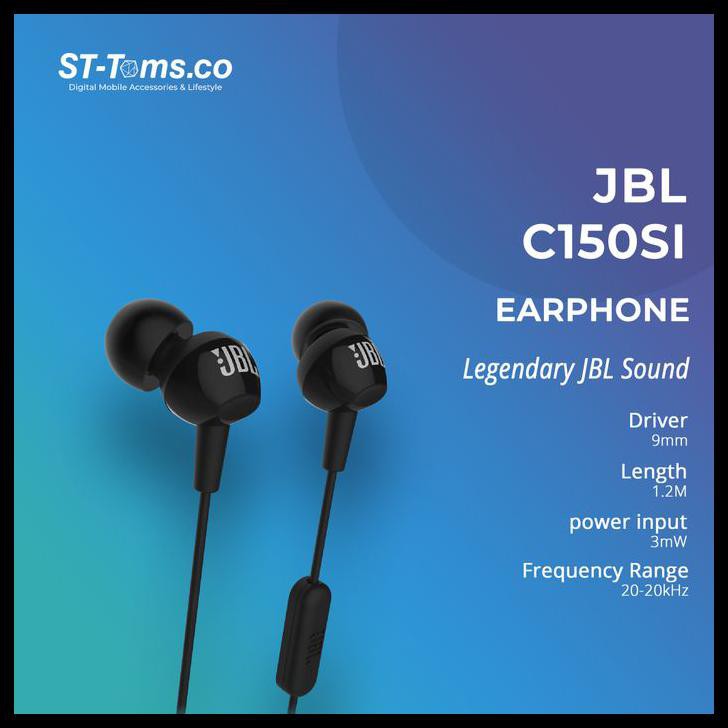 Tai Nghe Nhét Tai Jbl C150Si Có Mic Màu Đen C100Si