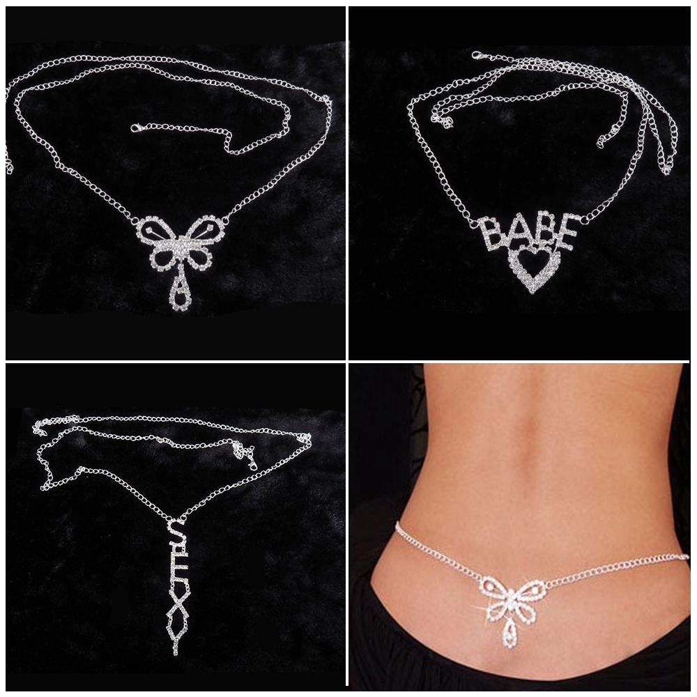 Dây chuyền đeo thắt lưng đính đá thời trang cho nữ