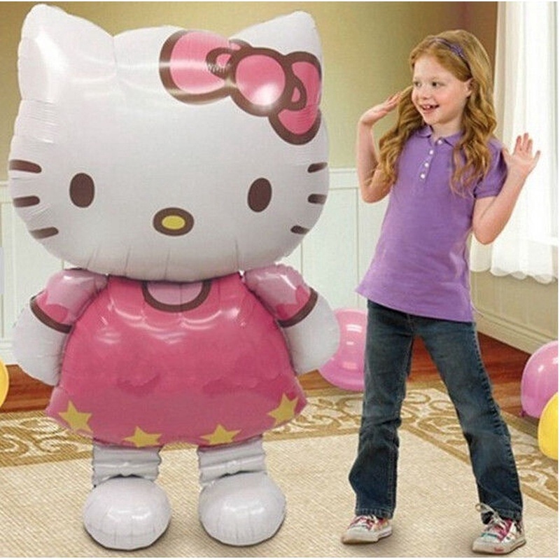 Bong Bóng Nhôm Hình Hello Kitty 70*114cm Trang Trí Tiệc Sinh Nhật Cho Bé