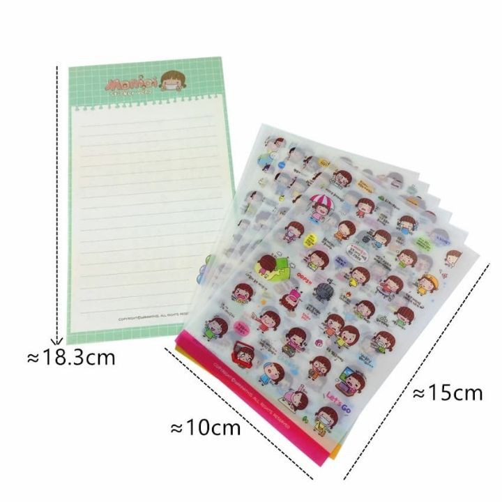 Combo 6 Miếng Dán Trang Trí Sticker Trang Trí Sticker Moimoi Cute Phong Cách Hàn Quốc Dễ Thương Cho Bé