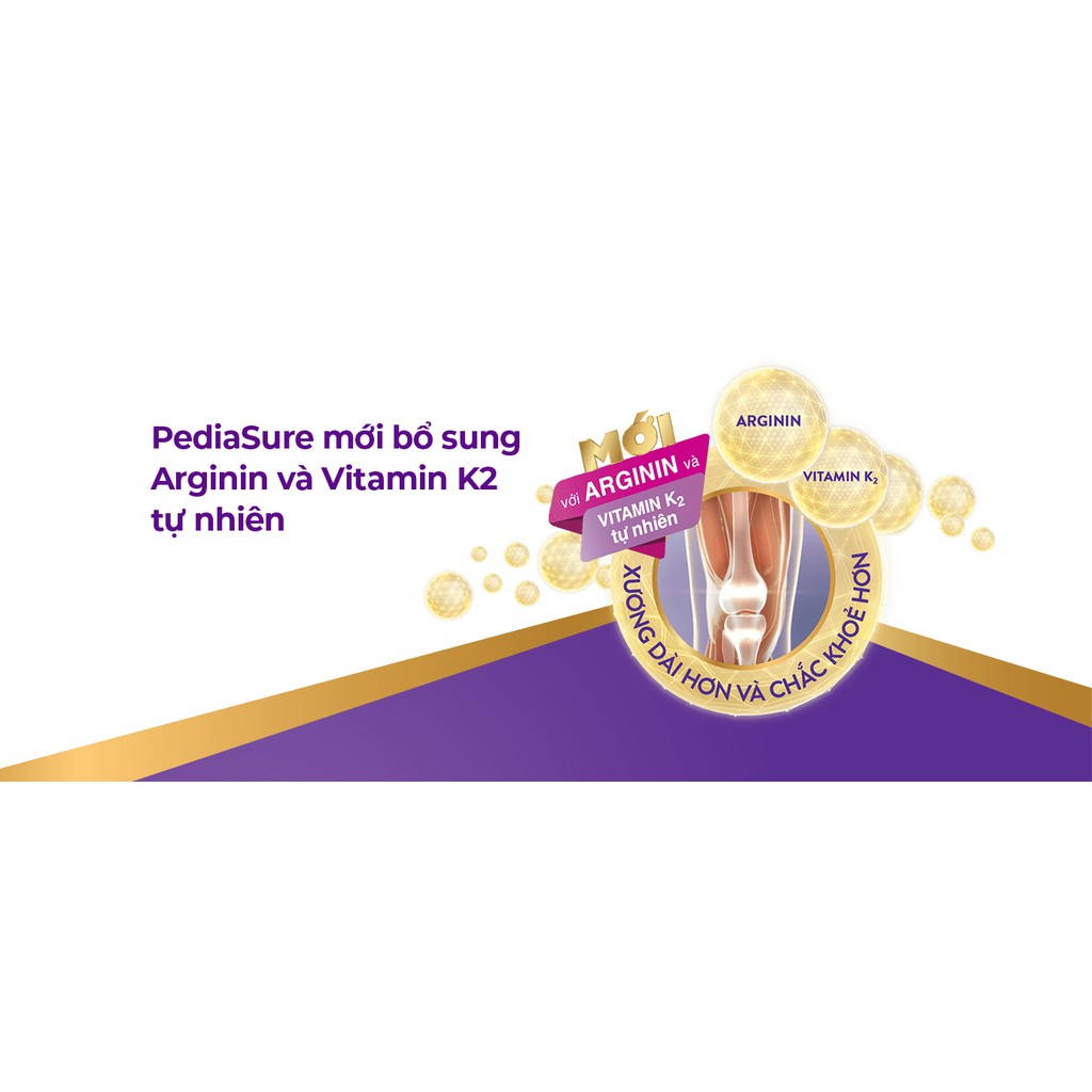 SỮA BỘT PEDIASURE ÍT NGỌT HƯƠNG VANI - HỘP 400G