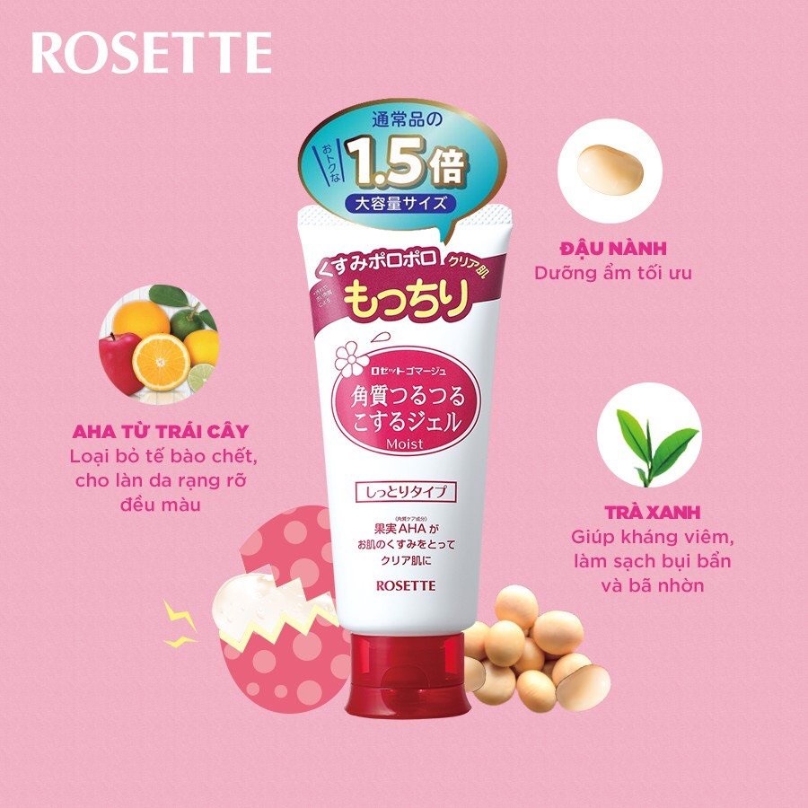 Tẩy tế bào chết Rosette Peeling Gel dành cho da khô 120g - 180g (No.1 Cosme) tẩy da chết mặt và body - ROXI Beauty