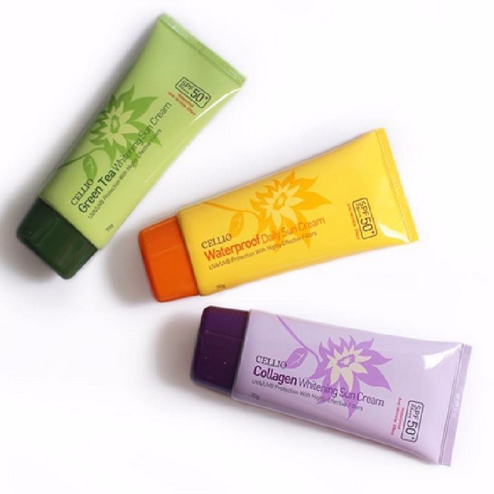 Kem Chống Nắng Cellio Green Tea Whitening Sun Cream SPF50+ PA+++.