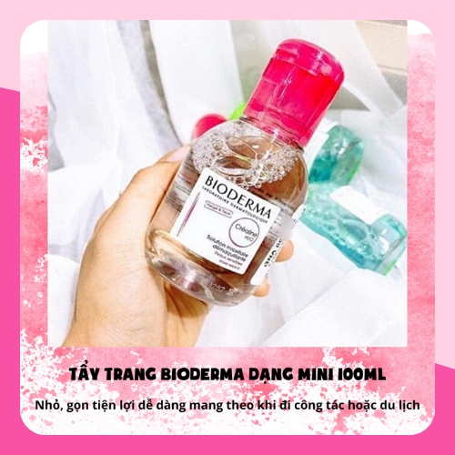 [Chuẩn AUTH] Nước Tẩy Trang Pháp Biodema Crealline H2O Solution Hồng size nhỏ 100ml