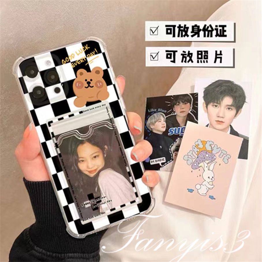 Ốp Điện Thoại TPU Mềm Trong Suốt Hình Gấu Cho IPhone 14 13 12 11 Pro Max X XR Xs Max 8 7 Plus SE 2020