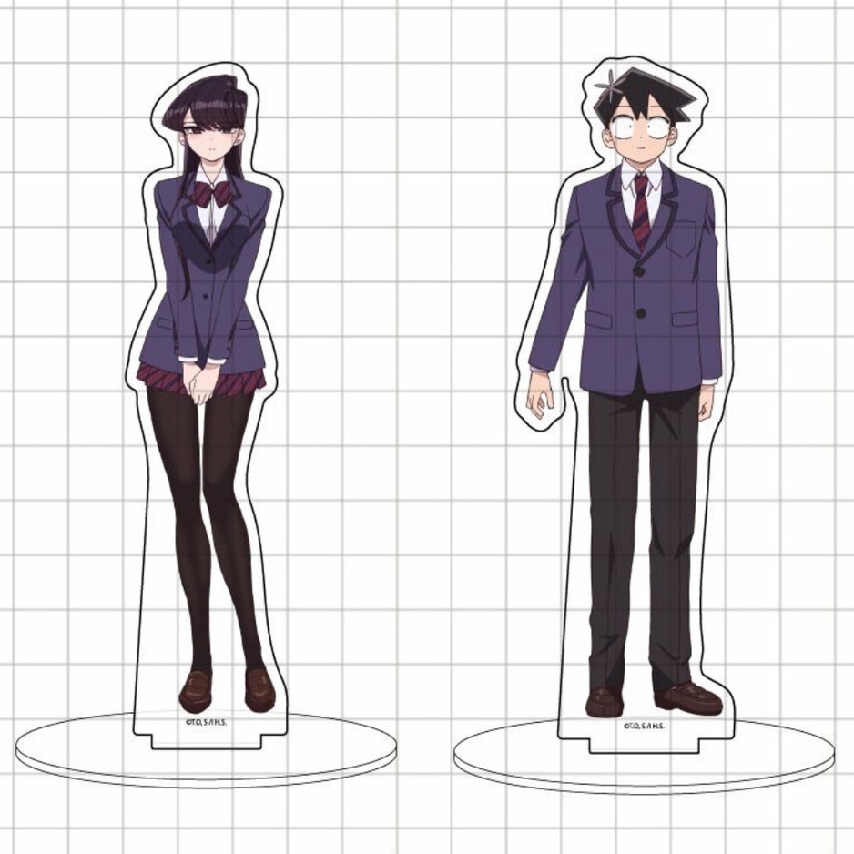 Standee KOMI Can't Communicate NỮ THẦN SỢ GIAO TIẾP mô hình acrylic anime mica chibi trang trí