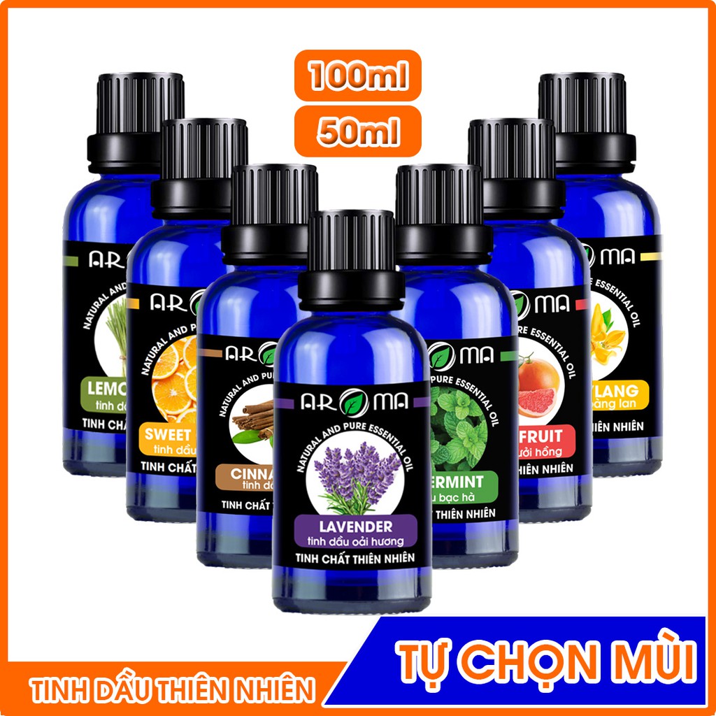 Tinh dầu AROMA 100ml nguyên chất tự nhiên, tinh dầu thơm phòng, thư giãn, khơi nguồn sáng tạo